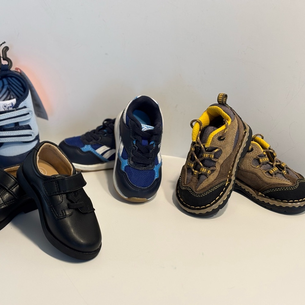 4 Pair infant baby toddler boy shoes 2 sz 5 2 sz 6 everyday church playtime NWOT